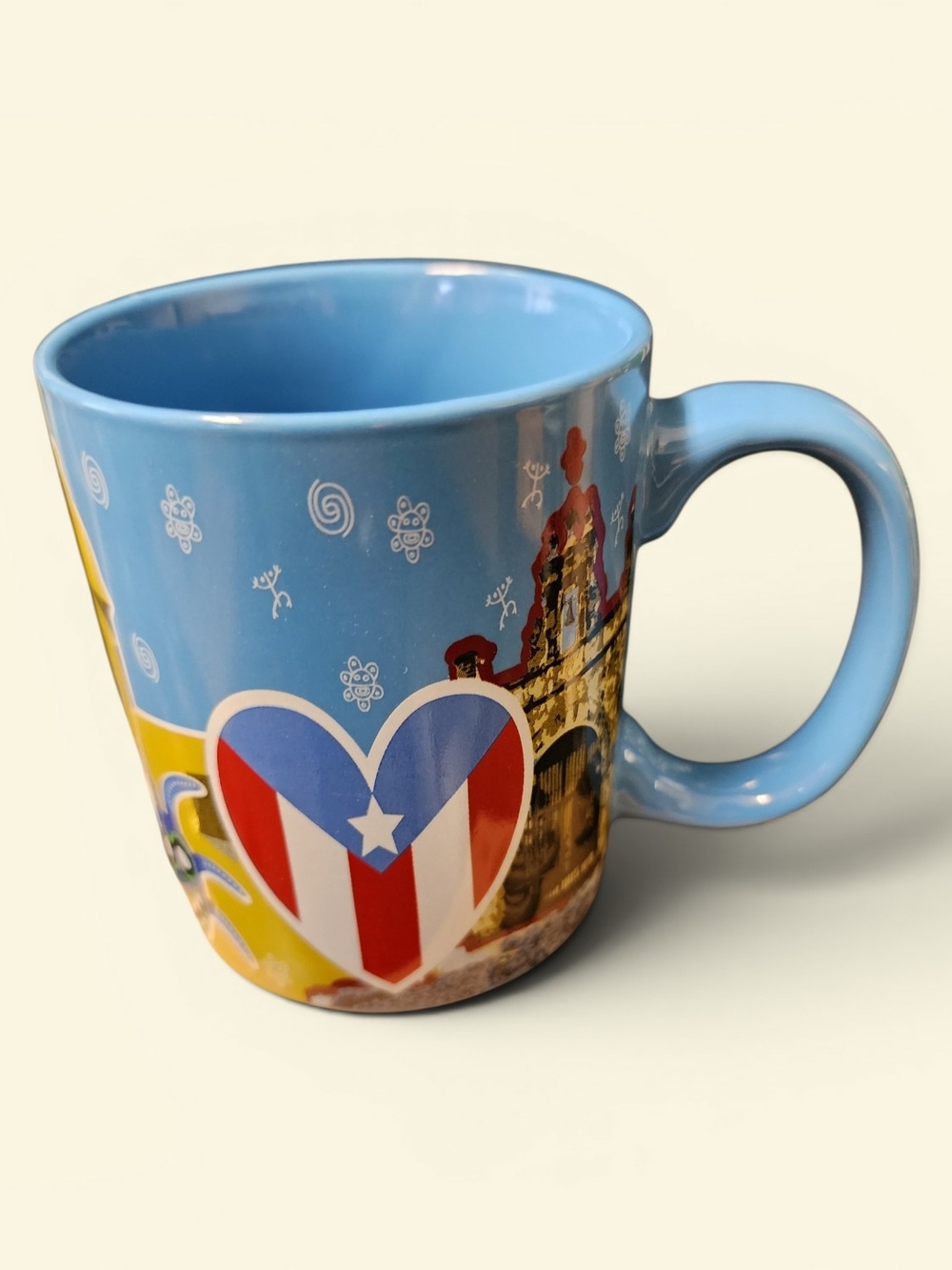 Puerto Rico Heart Ceramic Coffee Mug & Pen Holder